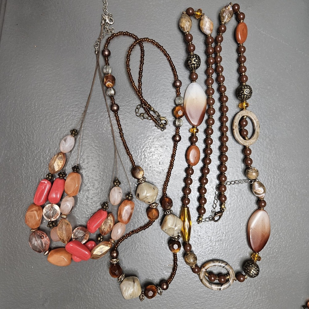 Lot of 3 Fashion‎ Costume Jewelry Necklaces